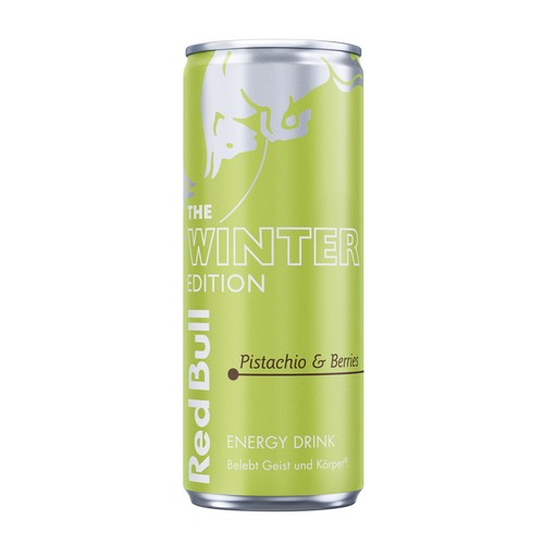 Red bull energy drink - red, winter