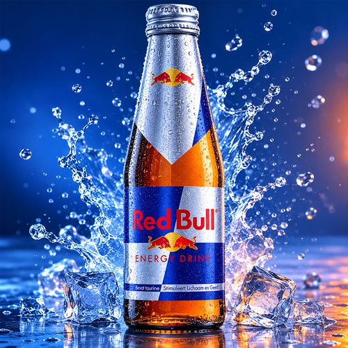 Red bull 250ml glasflasche - red, |