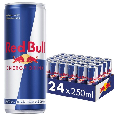 Red bull energy drink 24x250ml - red,