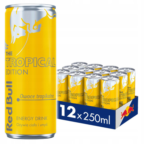 Red bull energy - bull, tropical